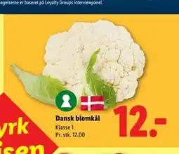 Lidl Dansk blomkål tilbud