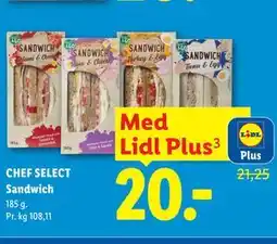 Lidl CHEF SELECT Sandwich, App-pris tilbud