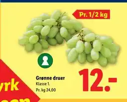 Lidl Grønne druer tilbud