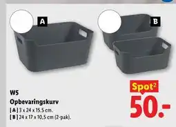 Lidl W5 Opbevaringskurv tilbud
