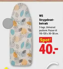 Lidl W5 Strygebrætbetræk tilbud