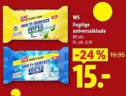 Lidl W5 Fugtige universalklude tilbud