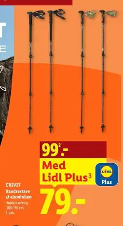 Lidl CRIVIT Vandrestave af aluminium tilbud