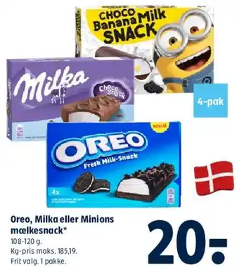 Oreo, Milka eller Minions mælkesnack
