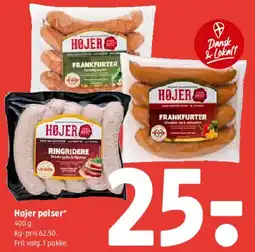 Coop 365 Højer pølser tilbud