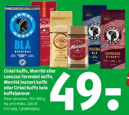 Coop 365 Cirkel Kaffe, Merrild eller Lavazza tilbud