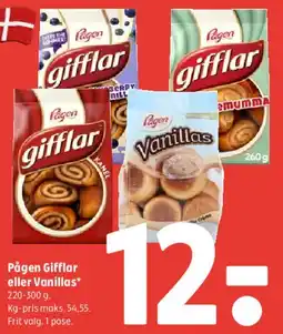 Coop 365 Pågen Gifflar eller Vanillas tilbud