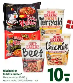 Coop 365 Nissin eller Buldak nudler tilbud
