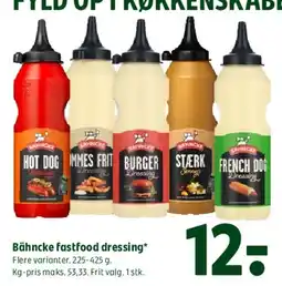 Coop 365 Bähncke fastfood dressing tilbud