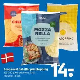 Coop 365 Coop revet ost eller pizzatopping tilbud