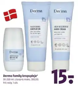 Coop 365 Derma family kropspleje tilbud