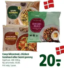 Coop 365 Coop biksemad, chicken tandoori eller bami goreng tilbud