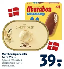 Coop 365 Marabou ispinde eller Carte d'Or is tilbud