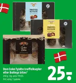 Coop 365 Dan Cake fyldte trøffelkugler eller Baileys bites tilbud
