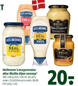 Coop 365 Hellmann's mayonnaise eller Maille dijon sennep tilbud