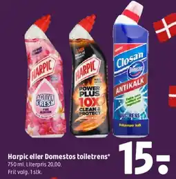 Coop 365 Harpic eller Domestos toiletrens tilbud