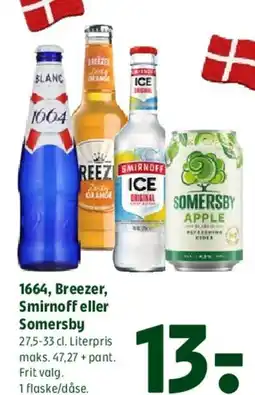 Coop 365 1664, Breezer, Smirnoff eller Somersby tilbud