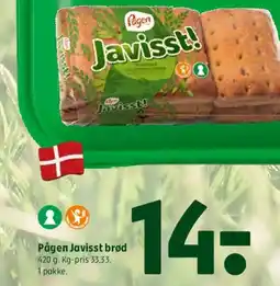 Coop 365 Pågen Javisst brød tilbud