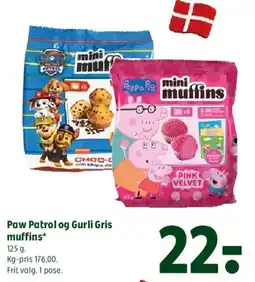 Coop 365 Paw Patrol og Gurli Gris muffins tilbud
