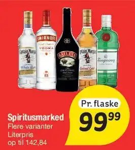 Spiritus / forskellige flasker