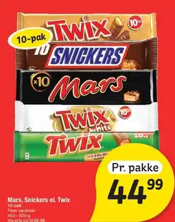 Fakta Tyskland Mars, Snickers el. Twix tilbud