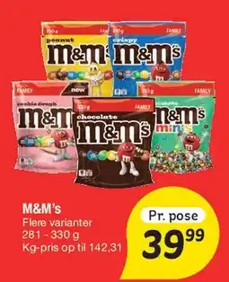 Fakta Tyskland M&M's tilbud
