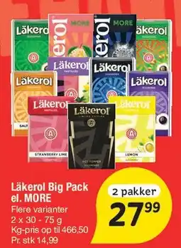 Fakta Tyskland Läkerol Big Pack / MORE tilbud