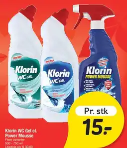 Fakta Tyskland Klorin WC Gel el. Power Mousse tilbud
