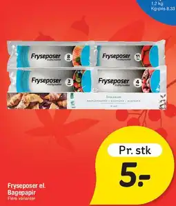 Fakta Tyskland Fryseposer el. Bagepapir tilbud