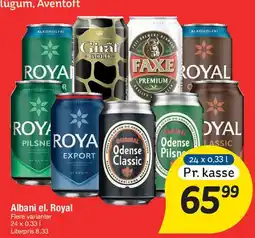 Fakta Tyskland Albani el. Royal (øl) tilbud