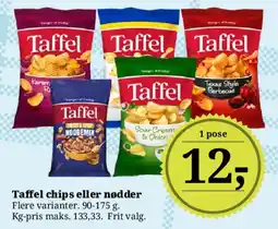 Dagli'Brugsen Taffel chips eller nødder tilbud