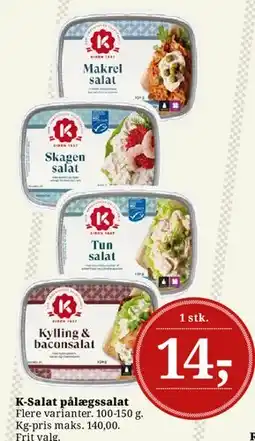 Dagli'Brugsen K-Salat pålægssalat tilbud