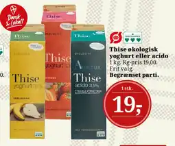 Dagli'Brugsen Thise økologisk yoghurt eller acido tilbud