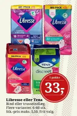 Dagli'Brugsen Libresse eller Tena tilbud