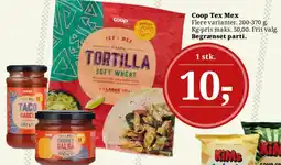 Dagli'Brugsen Coop Tex Mex (tortilla, taco sauce, chunky salsa) tilbud