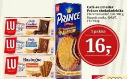 Dagli'Brugsen Café au LU eller Prince chokoladekiks tilbud