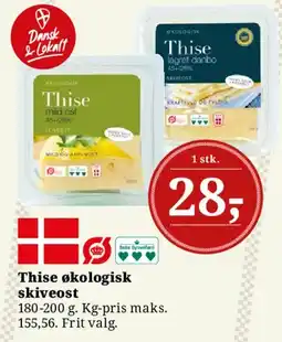 Dagli'Brugsen Thise økologisk skiveost tilbud