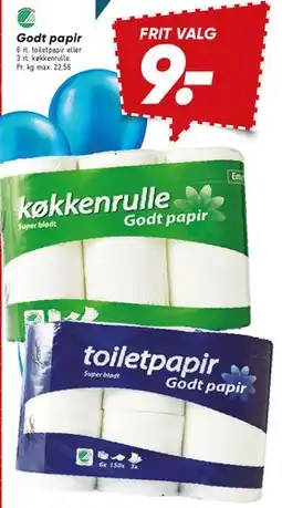 Bilka Køkkenrulle / Toiletpapir tilbud
