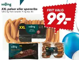 Bilka Salling XXL pølser eller spareribs tilbud