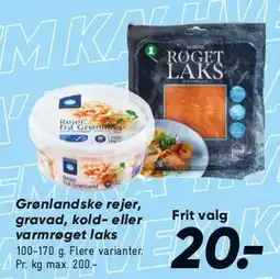 Bilka Grønlandske rejer eller gravad/kold- eller varmrøget laks tilbud