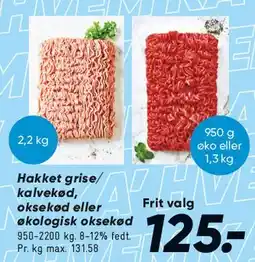 Bilka Hakket kød (gris/kalv/okse) tilbud