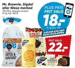 Bilka Mr. Brownie, Sigdal eller Wasa marked tilbud