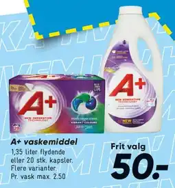 Bilka A+ vaskemiddel tilbud