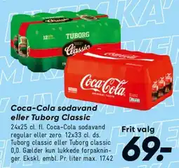 Bilka Coca‑Cola sodavand eller Tuborg Classic tilbud