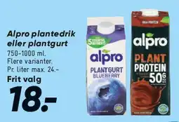 Bilka Alpro plantedrik eller plantgurt tilbud