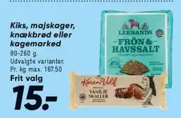 Bilka Kiks, majskager, knækbrød eller kagemarked tilbud