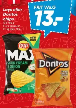 Bilka Lays eller Doritos chips tilbud