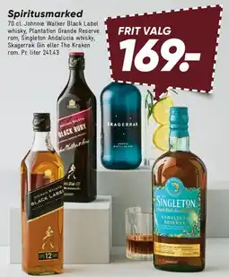 Bilka Spiritusmarked (whiskyudvalg) tilbud
