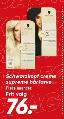 Bilka Schwarzkopf creme supreme hårfarve tilbud