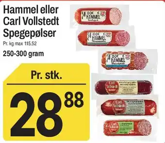 Hammel eller Carl Vollstedt Spegepølser